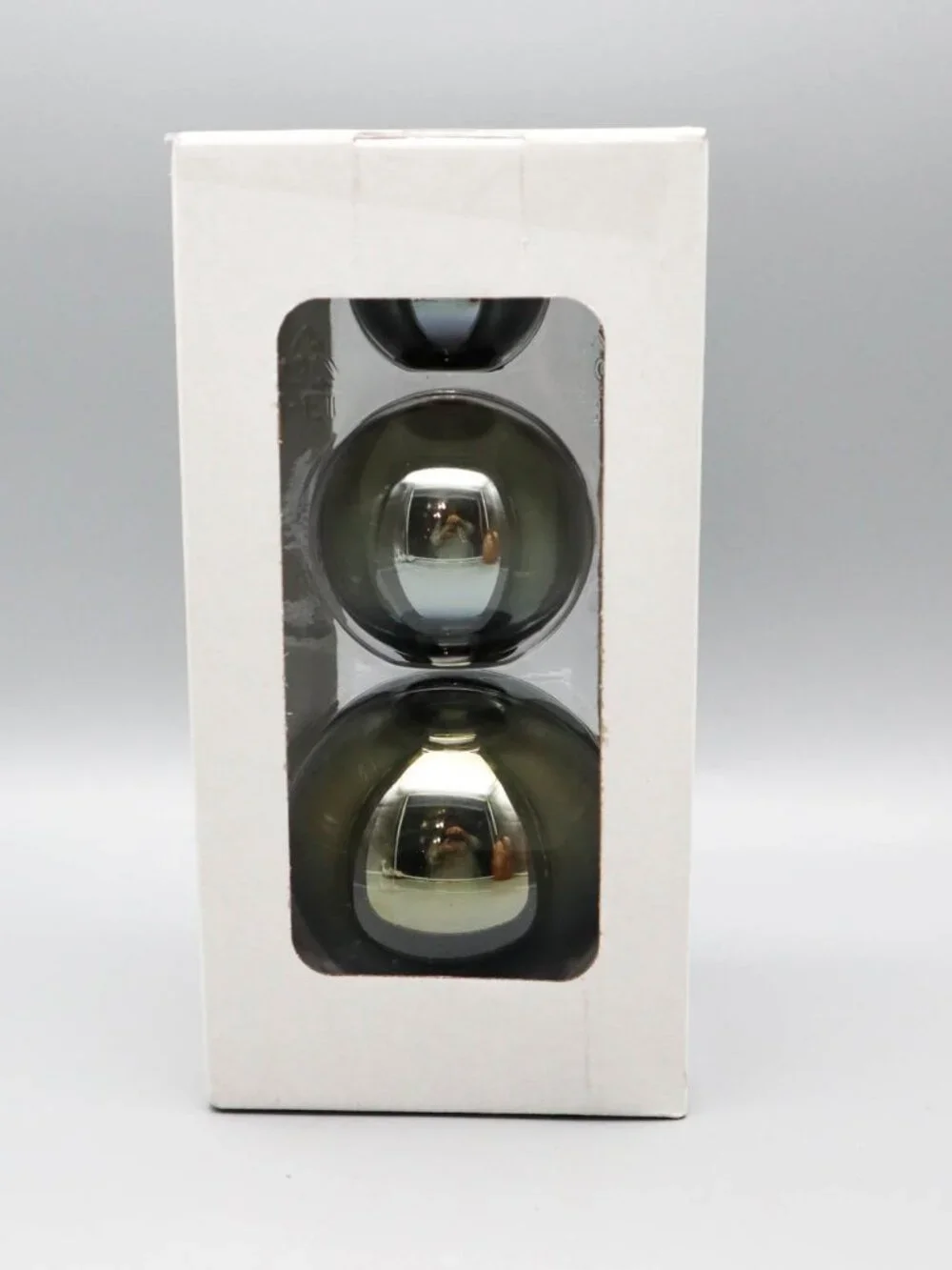Ikea Dagdrom Metallic-Look Lacquered Glass Decorative Spheres Balls Shelf Decor